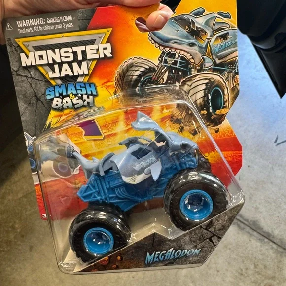 Megalodon Smash & Bash Toy Truck - Blue monster jam New in box - Picture 4 of 4